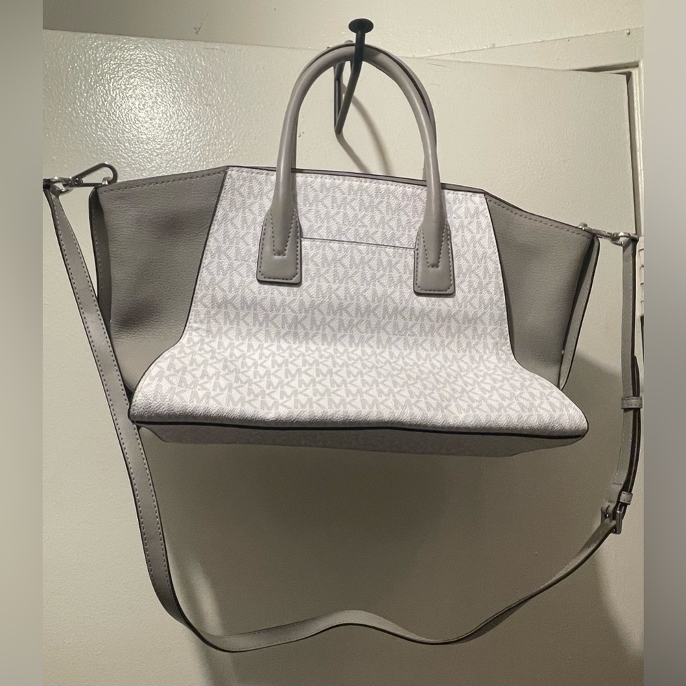 Michael Kors Gray and White Satchel - Picture 6 of 14